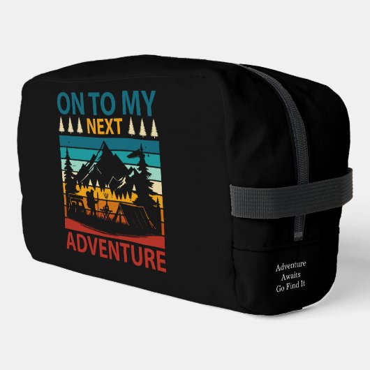 Het volgende avontuur wacht toilettasje (Linkerhoek)