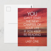 Het volgende Citaat van het Leven van het Hoofdstu Briefkaart (Voorkant / Achterkant)