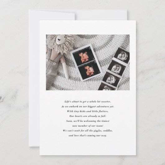 Het volgende grote project | Fotozwangerschap Aankondiging (Achterkant)