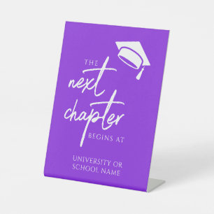 Het volgende hoofdstuk Elegante minimale blauwe Vi Reclamebord Met Voetstuk