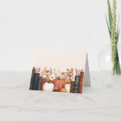 Het volgende hoofdstuk Herfst Boek Thema Bruidsdou Bedankkaart (Achterkant)