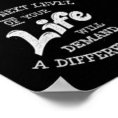 Het volgende niveau van je leven zal je anders vra poster (Hoek)