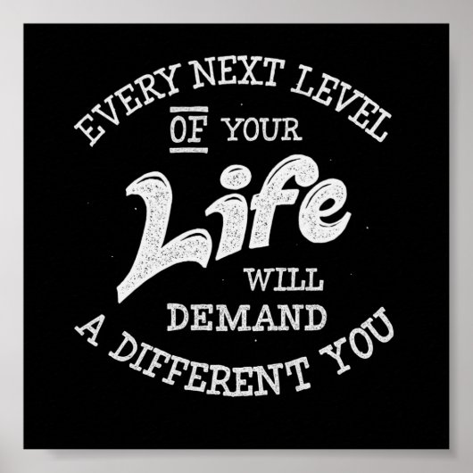Het volgende niveau van je leven zal je anders vra poster (Voorkant)