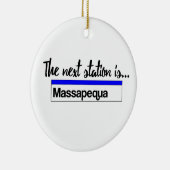 Het volgende station is... Massapequa Keramisch Ornament (Rechts)