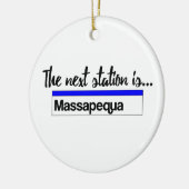Het volgende station is... Massapequa Keramisch Ornament (Links)