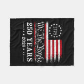 Het Volk 250 Jaar 1776 2026 Amerikaanse Vlag Fleece Deken (Voorkant (Horizontaal))