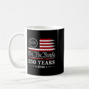 Het Volk 250 Jaar 1776 2026 Amerikaanse Vlag Koffiemok