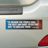 Het volk ontwapenen bumpersticker (Op auto)