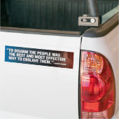 Het volk ontwapenen bumpersticker (Op Truck)
