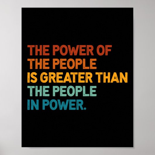 Het volk van de macht is groter dan het volk van d poster (Voorkant)