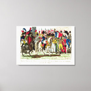 Het volk van Parijs dat Napoleon vertegenwoordigt Canvas Afdruk