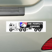 Het volkskonvooi bedankt een trucker bumpersticker (Op auto)