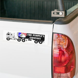 Het volkskonvooi bedankt een trucker bumpersticker