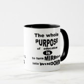 Het volledige doel van onderwijs... Mok (Voorkant rechts)