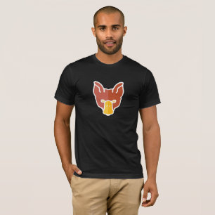 Het volledige gezicht DuckFox op Donker T-shirt