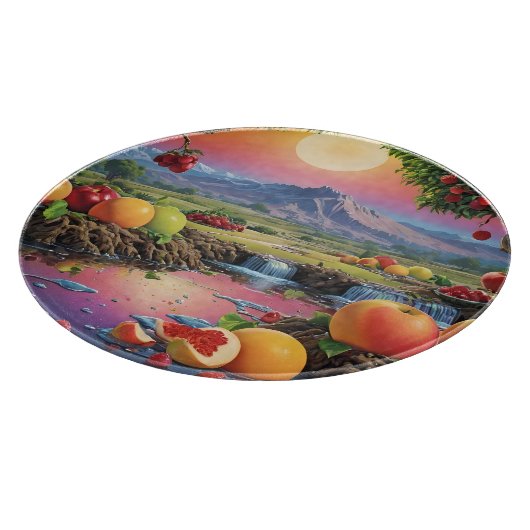 Het volledige kleurenspectrum van fruit 1 snijplank (Hoek)