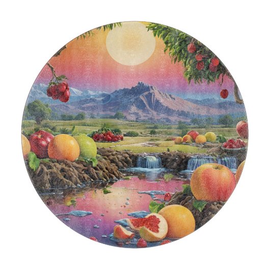 Het volledige kleurenspectrum van fruit 1 snijplank (Voorkant)