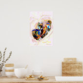 Het volledige Koi Art Modern Wall Deco Poster (Keuken)