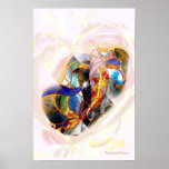 Het volledige Koi Art Modern Wall Deco Poster<br><div class="desc">Een gekleurde glaskunstenaar,  Chiaki Sato,  creëerde het afbeelding door het glas van hoge kwaliteit te verzamelen,  en nam de foto zelf. Toen voegde ze de kleur van grafisch ontwerp alleen aan de achtergrond toe. Deze unieke fotografie heet Art Glass Afbeelding. Bezoek hier andere producten. De website van chiakisato.</div>