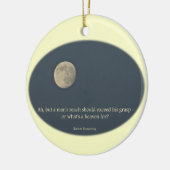 Het volledige Moon Robert Browning Citaat Afstuder Keramisch Ornament (Links)