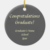 Het volledige Moon Robert Browning Citaat Afstuder Keramisch Ornament (Achterkant)