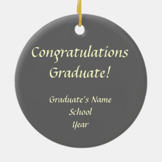 Het volledige Moon Robert Browning Citaat Afstuder Keramisch Ornament (Achterkant)