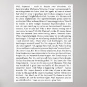 het volledige Steamed Hams-transcript Poster (Voorkant)