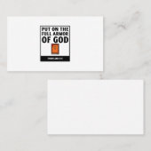Het volledige wapen van God Christelijk geloof Visitekaartje (Voorkant / Achterkant)
