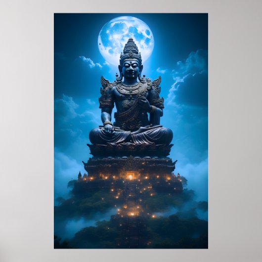 Het vollemaanlicht van de Boeddha Poster (Voorkant)