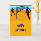 Het Volleyball van het strand Kaart (Gele Bloem)