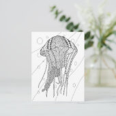 Het Volwassen Kleurende Briefkaart van kwallen (Staand voorkant)