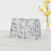 Het volwassen Kleurende Wenskaart DIY van de Kaart (Gele Bloem)