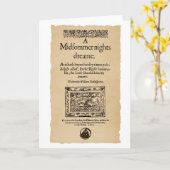 Het voor Stuk aan de Nachten van een Midzomer Kaart (Gele Bloem)