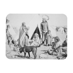 Het voorbehoud Sioux in Pine Ridge, South Dakota, Magneet