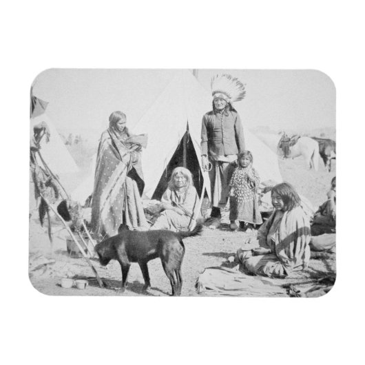 Het voorbehoud Sioux in Pine Ridge, South Dakota, Magneet (Horizontaal)