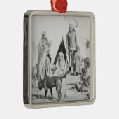 Het voorbehoud Sioux in Pine Ridge, South Dakota, Metalen Ornament (Rechts)