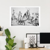 Het voorbehoud Sioux in Pine Ridge, South Dakota, Poster (Thuiskantoor)