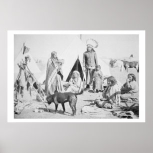 Het voorbehoud Sioux in Pine Ridge, South Dakota, Poster