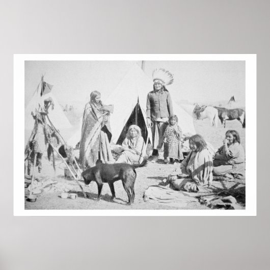 Het voorbehoud Sioux in Pine Ridge, South Dakota, Poster (Voorkant)