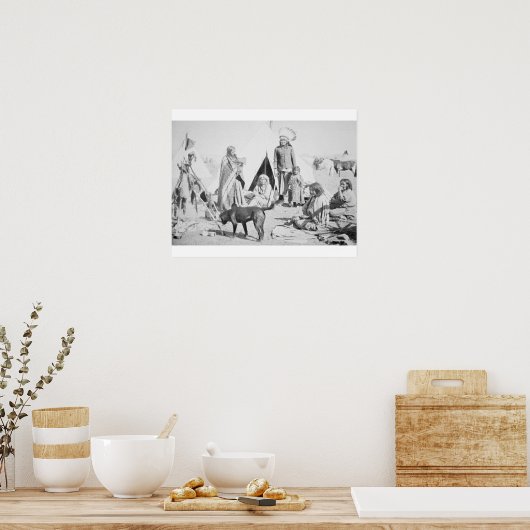 Het voorbehoud Sioux in Pine Ridge, South Dakota, Poster (Keuken)