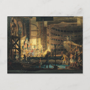 Het voorbereiden van Scenery in een Theater Briefkaart