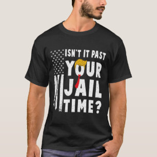 Het voorbij je gevangenis tijd vlag VS grappig sar T-shirt