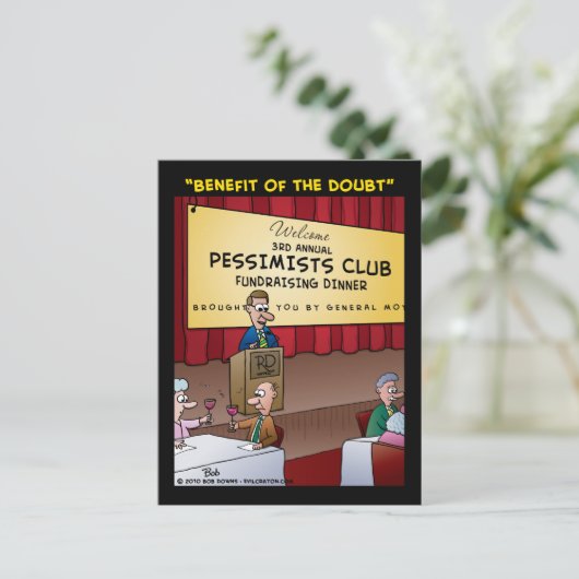 "Het voordeel van de twijfel" Briefkaart (Staand voorkant)