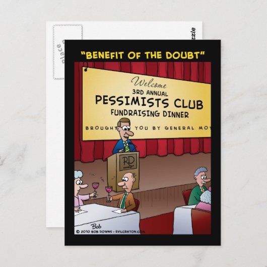 "Het voordeel van de twijfel" Briefkaart (Voorkant / Achterkant)