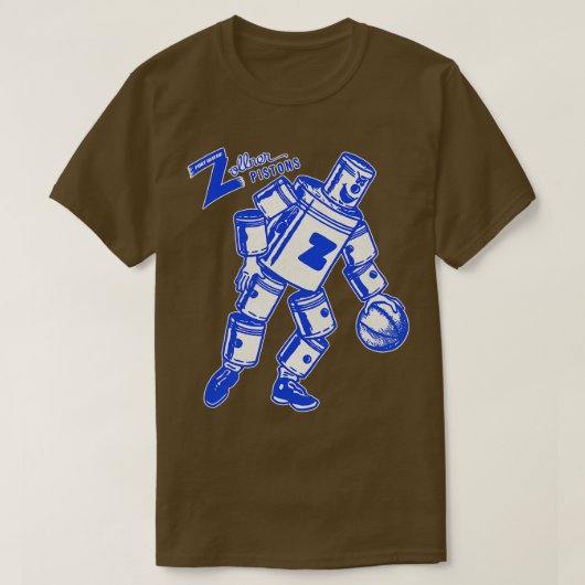Het voormalige basketbalteam Fort Wayne Zollner Pi T-shirt (Design voorkant)