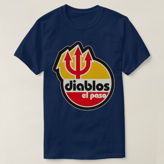 Het voormalige El Paso Diablos honkbalteam T-shirt (Design voorkant)