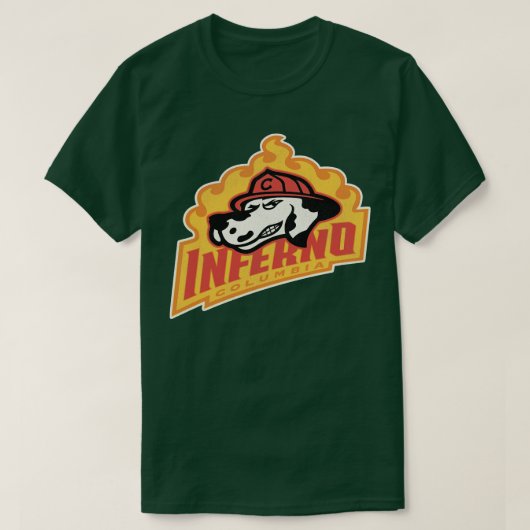 Het voormalige hockeyteam Columbia Inferno T-shirt (Design voorkant)