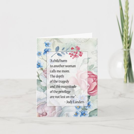 Het voorrecht om moeder te zijn kaart (Voorkant)