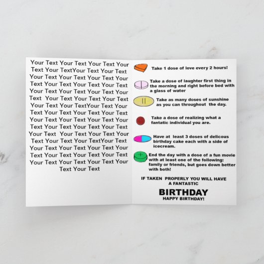 Het Voorschrift van de Kaart van de verjaardag (Binnen)