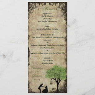 Het voorstel Groene Wedding Menu Kaart